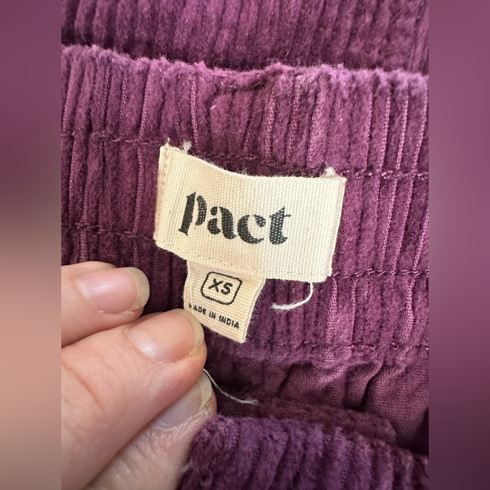 Pact Plum Corduroy Skirt Size XS - Picture 3 of 8
